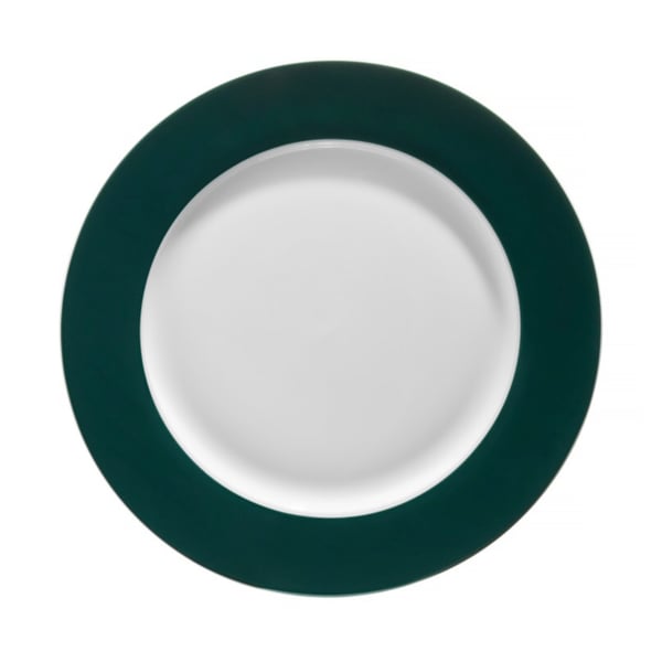 AMBITION Aura Green 19 cm tmavě zelený - porcelánový dezertní talíř