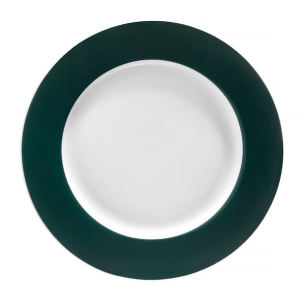 AMBITION Aura Green 27 cm tmavě zelený - porcelánový obědový talíř