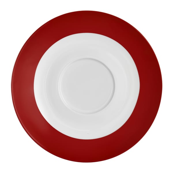AMBITION Aura Red 15,5 cm - porcelánový talíř / talířek