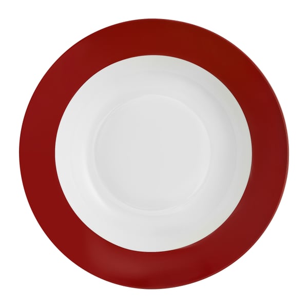 AMBITION Aura Red 23 cm - hluboký porcelánový talíř