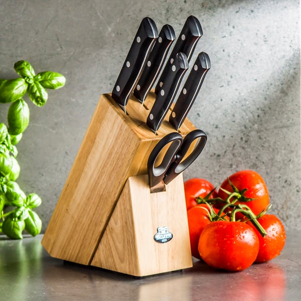 BALLARINI Simeto 7 ks černá - sada kuchyňských nožů z nerezové oceli v bloku