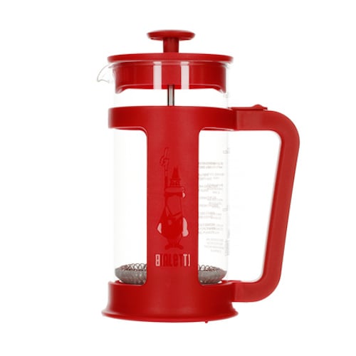 BIALETTI Coffee Press Smart 0,35 l tmavě červená - french press - skleněná konvice na čaj a kávu