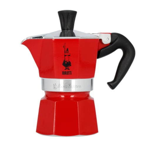 BIALETTI Moka Express na 1 filiżankę espresso (1 tz) červená - hliníková moka konvička / express