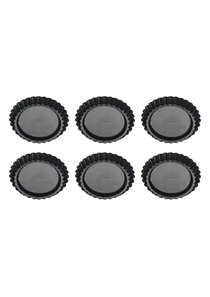 BIRKMANN Easy Baking 6 ks czarne - ocelové formičky na košíčky / mini-dortíky