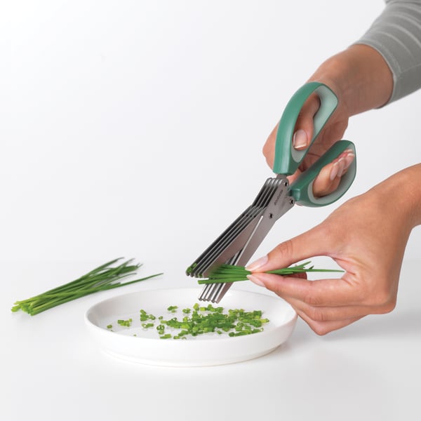 BRABANTIA Tasty Herb zelené - nerezové kuchyňské nůžky na bylinky a salát