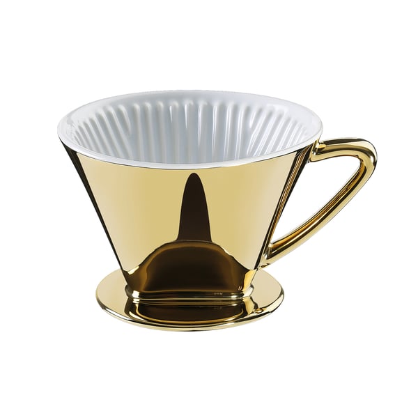 CILIO Glam vel. 4 zlatý – porcelánový dripper/filtr na kávu