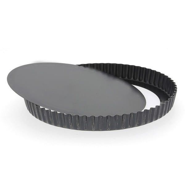 DE BUYER Circle 23 cm černá – ocelová koláčová forma na pečení s odnímatelným dnem