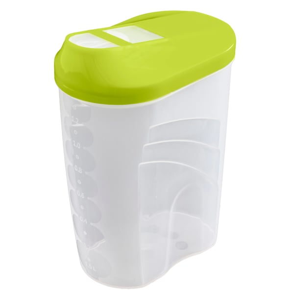 Plastový dávkovač/dóza na potraviny BRANQ EASY WAY BOX ZELENÝ 0,7 l
