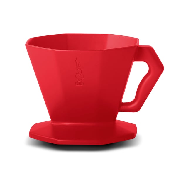 BIALETTI Pour Over 4 šálky červený – plastový dripper/filtr na kávu
