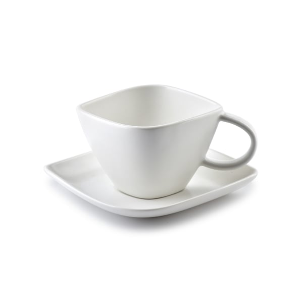 Porcelánový šálek na espresso s podšálkem AFFEK DESIGN HAPPY bílý 100 ml