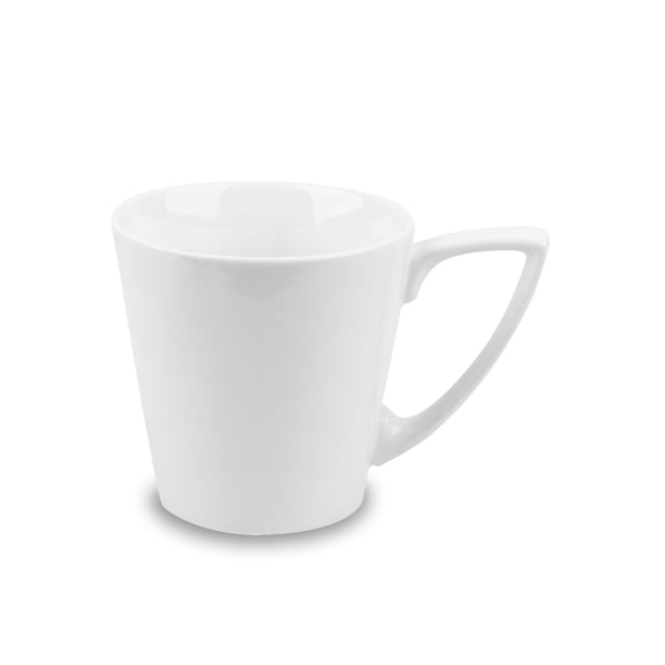Porcelánový šálek na kávu a čaj AMBITION WAVE BÍLÝ 220 ml