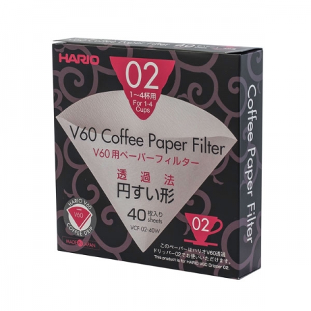 HARIO V60-02 40 ks – papírové filtry do dripperu