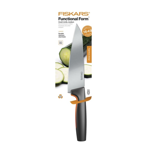 FISKARS Functional Form 16 cm černý - kuchařský nůž z nerezové oceli