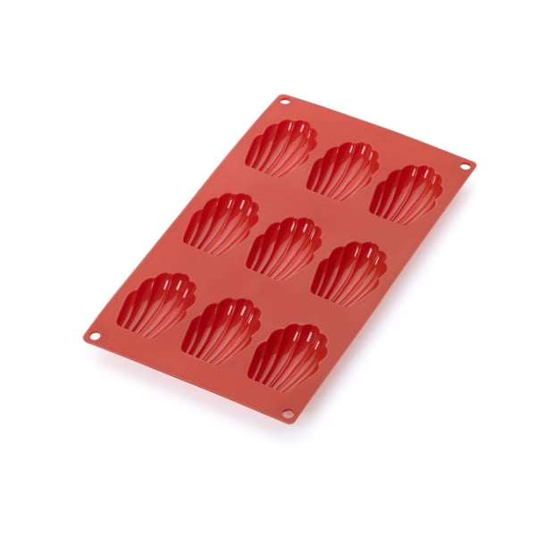 LEKUE Gourmet červená - silikonová forma na madlenky