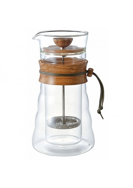 HARIO Cafe Press Double Glass 0,4 l - french press - skleněná konvice na čaj a kávu