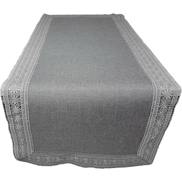 JEDEKA Brava 40 x 110 cm šedý - polyesterový běhoun na stůl