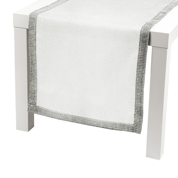 JEDEKA Margo Silver 40 x 90 cm bílý - polyesterový běhoun na stůl