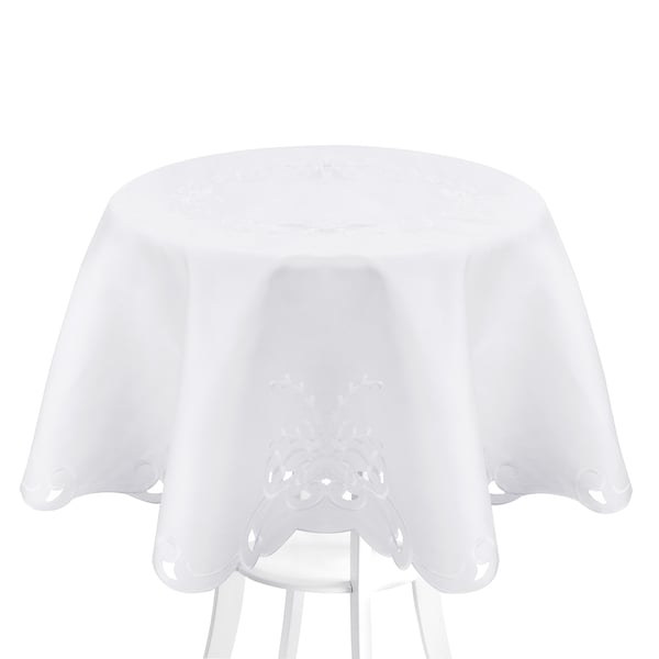 JEDEKA Pola 2703 kulatý 60 cm bílý - polyesterový ubrus na stůl
