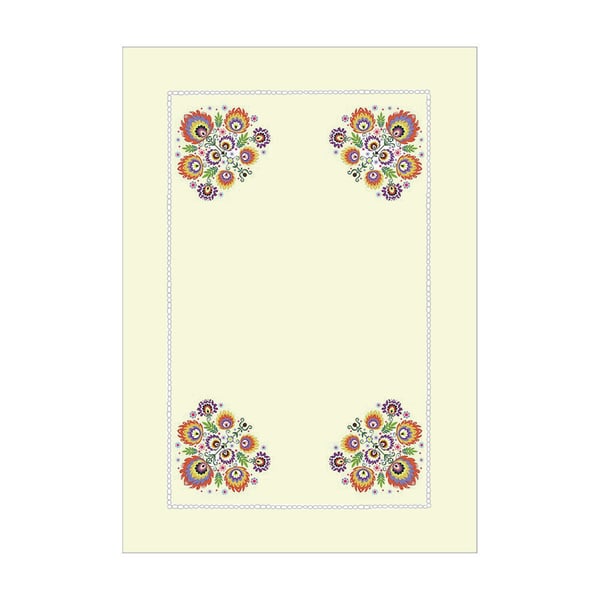 JEDEKA Tradice Folk 35 x 50 cm bílý - dekorativní polyesterový ubrousek
