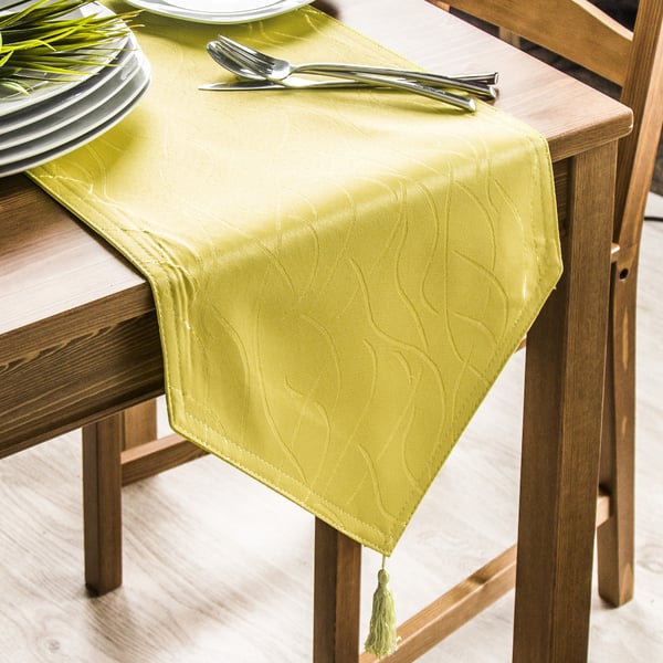 JEDEKA Yellow 33 x 170 cm žlutý - polyesterový běhoun na stůl odolný proti skvrnám