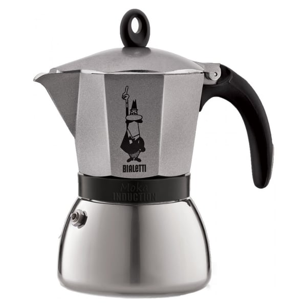 BIALETTI Moka Induction 6 šálků espressa (6 tz) šedý – hliníkový tlakový kávovar