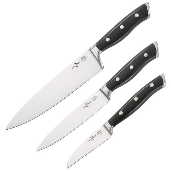 KUCHENPROFI Primus 3 ks černá - sada ocelových kuchyňských nožů