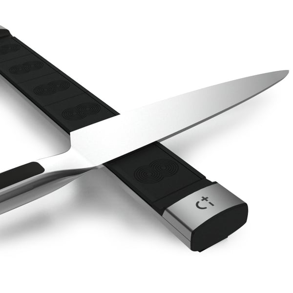 Hliníkový magnetický držák na nože BISBELL SOFT TOUCH BLACK 34 cm