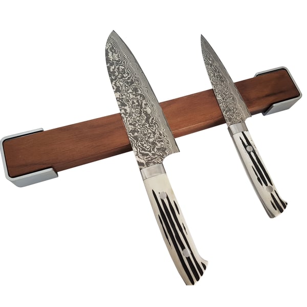 Magnetický držák na nože s lištou ořech BISBELL WALNUT DARK ORANGE 35 cm
