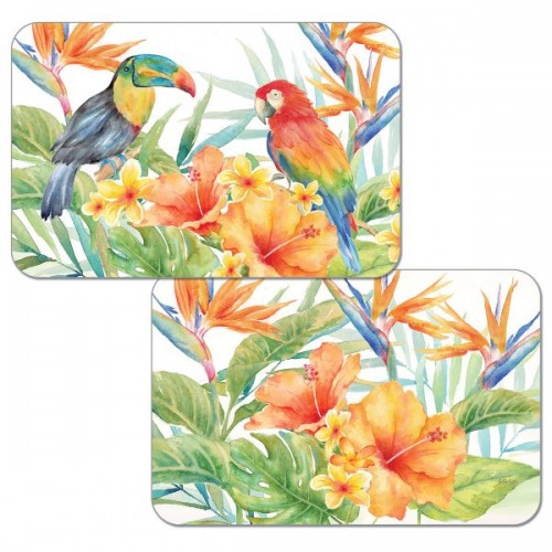 Plastová podložka na stůl CALA HOME TROPICAL BIRDS vícebarevná 43 x 28,5 cm