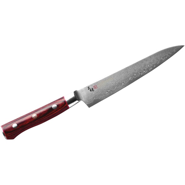 MCUSTA Zanmai Pro Flame 11 cm červený - univerzální kuchyňský nůž z nerezové oceli