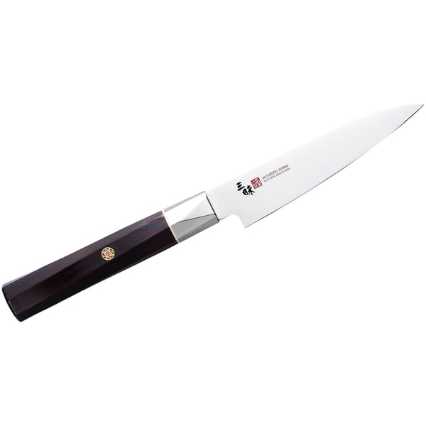 MCUSTA Zanmai Supreme Twisted 11 cm červený - univerzální kuchyňský nůž z nerezové oceli