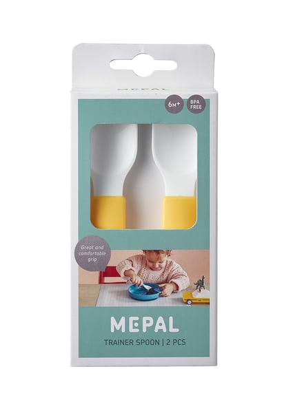 MEPAL Mio Miffy Explore 2 ks žluté – plastové lžíce pro děti a nemluvňata