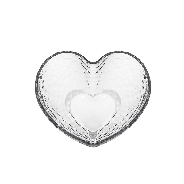 Skleněná mísa HEART / Mísa na salát 8,8 x 4,7 cm