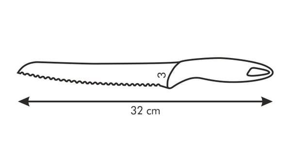 TESCOMA Presto 20 cm tmavě - nůž na chléb a pečivo