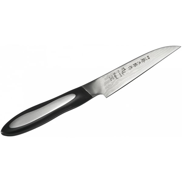 Nůž z nerezové oceli na loupání zeleniny a ovoce TOJIRO FLASH ZAOKRĄGLONY černý 9 cm