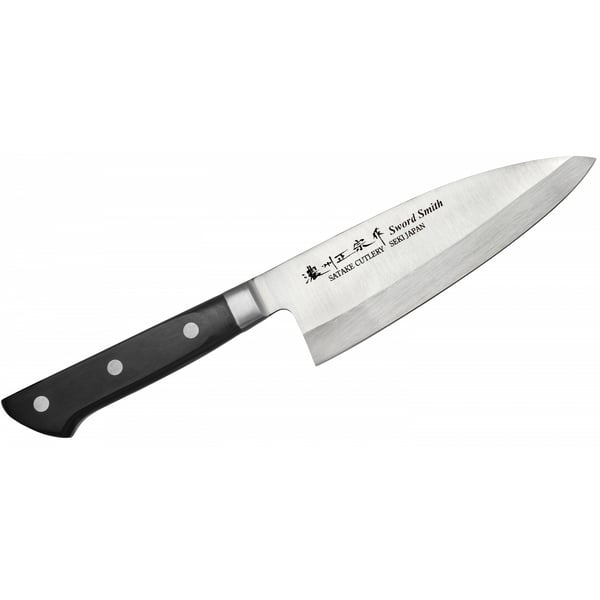 Japonský filetovací nůž Deba z nerezové oceli SATAKE KATSU černý 16 cm