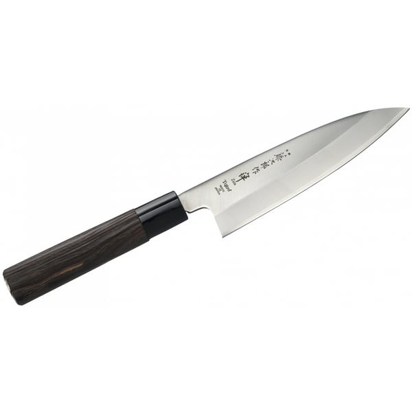 Japonský filetovací nůž Deba z nerezové oceli TOJIRO ZEN KAŠTAN LIGHT černý 15,5 cm