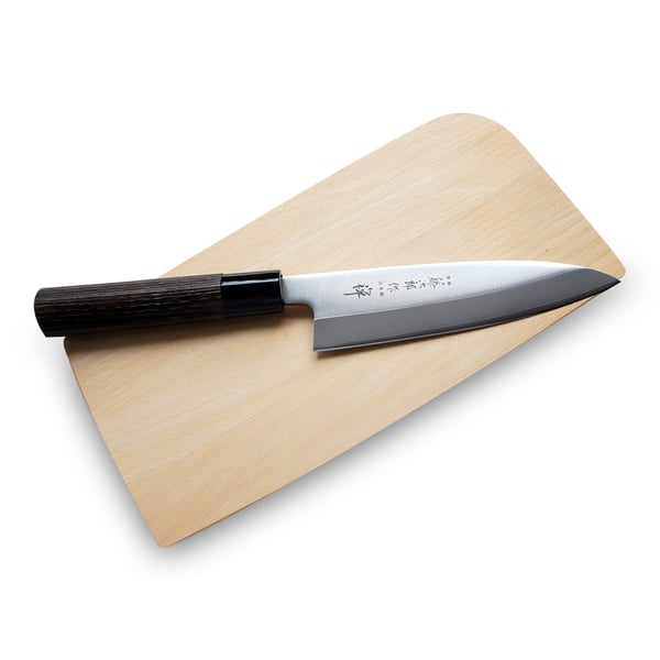 Japonský filetovací nůž Deba z nerezové oceli TOJIRO ZEN KAŠTAN LIGHT černý 15,5 cm