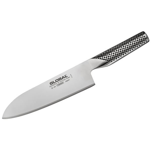Nůž Santoku z nerezové oceli GLOBAL SÉRIE G 18 cm