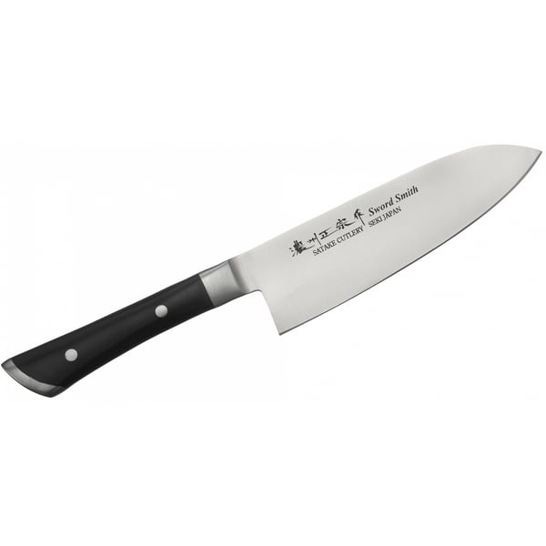 Nůž Santoku z nerezové oceli SATAKE HIROKI černý 17 cm