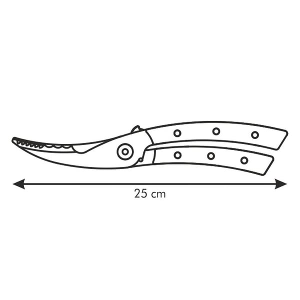 TESCOMA Azza černé - kuchyňské nůžky na drůbež z nerezové oceli