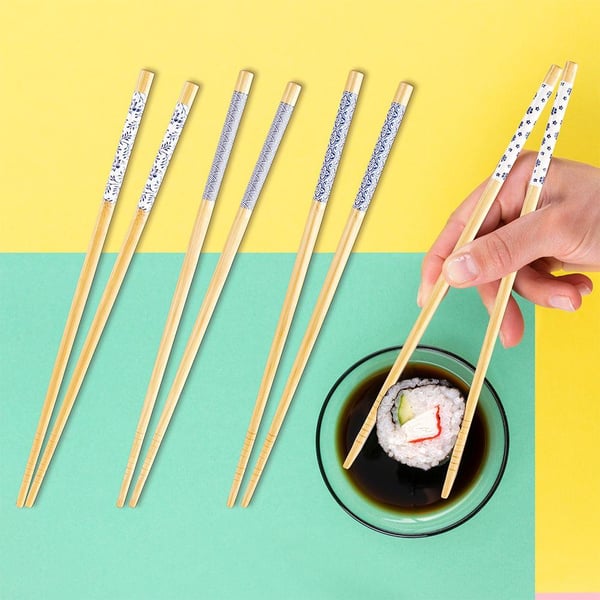 EXCELLENT HOUSEWARE bambusové hůlky na rýži a sushi 24 cm 8 ks.