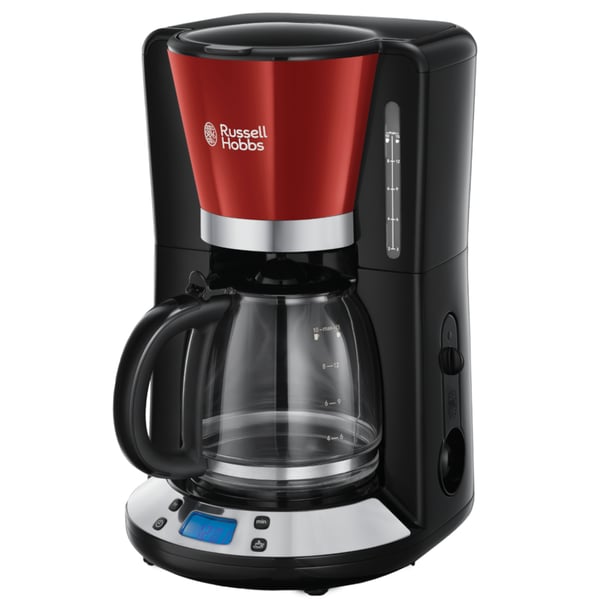RUSSELL HOBBS Colours Plus Flame Red Coffe Maker 1100 W červený – nerezový, elektrický překapávač kávy