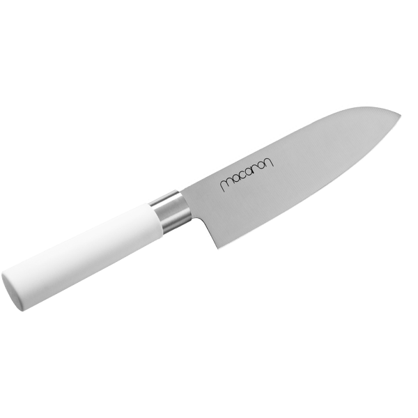 SATAKE Macaron 17cm bílý - nůž Santoku z nerezové oceli