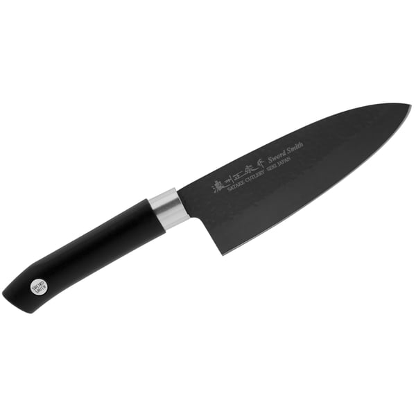 SATAKE Sword Smith Black 16 cm černý - japonský nůž Deba z nerezové oceli