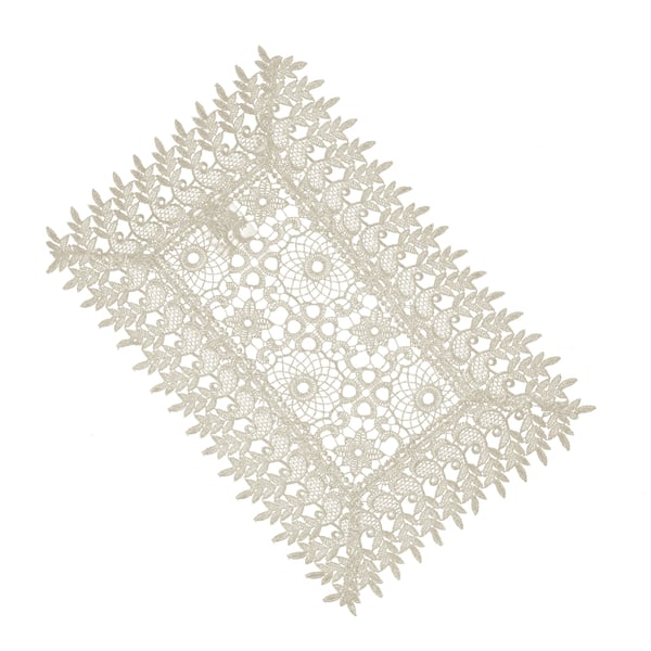 Dekorativní polyesterový ubrousek JEDEKA WERONA LACE béžový 30 x 45 cm