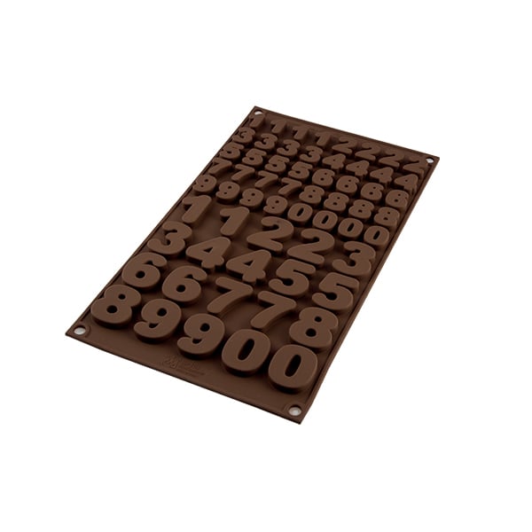 SILIKOMART Easy Choc Choco 123 hnědá - silikonová forma na 60 čokoládek