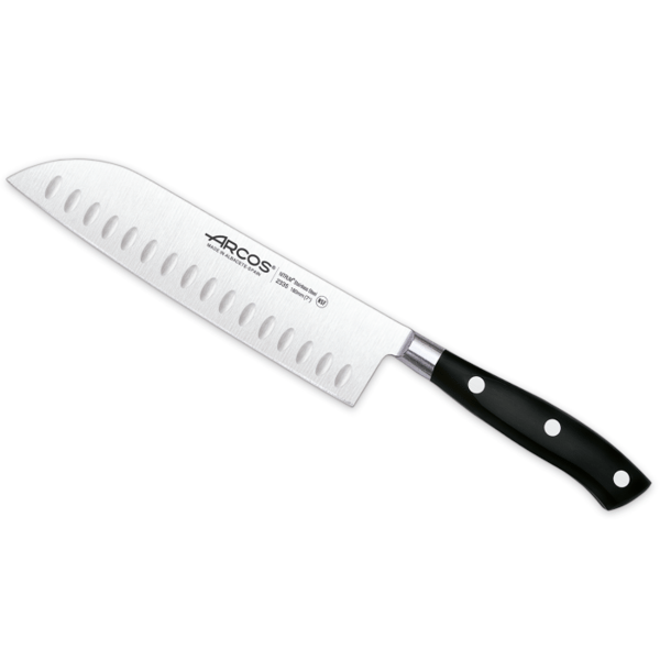 Nůž Santoku z nerezové oceli ARCOS RIVIERA BLACK 18 cm