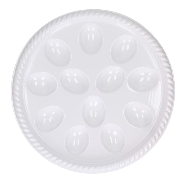 Plastový talíř na vajíčka WHITE BÍLÝ 26,5 cm