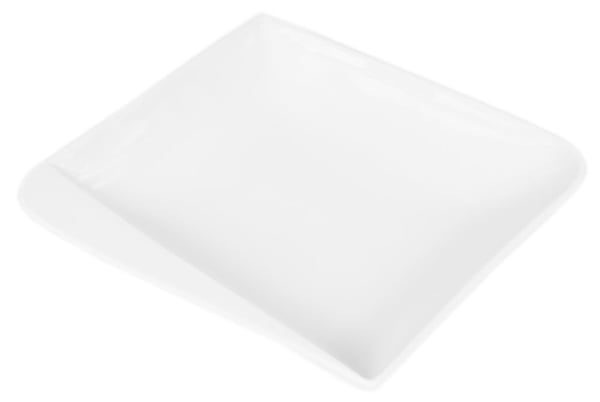 Porcelánový hluboký obědový talíř HOME DELUX QUATRE bílý 21 x 21 cm